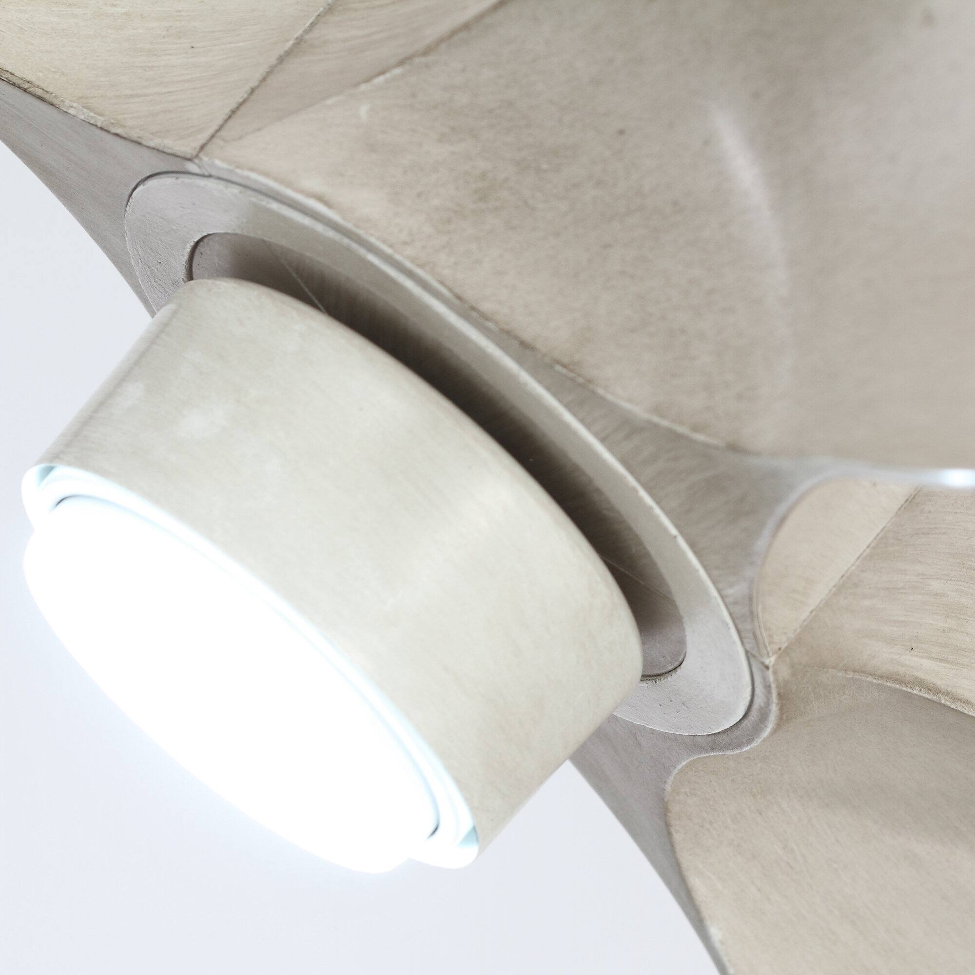 Alt View 5. Parrot Uncle - 28" Modern White Propoller LED Ceiling Fan with Remote Control - Beige.