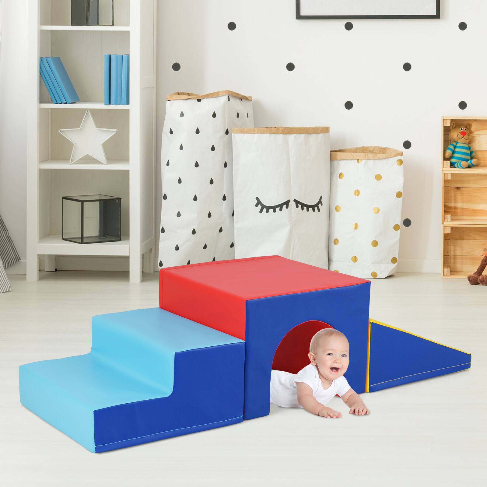 Alt View 3. Gymax - Gymax Kids Climb & Crawl Activity Playset Blocks w/ Waterproof PU Cover EPE Foam - Multi-color.