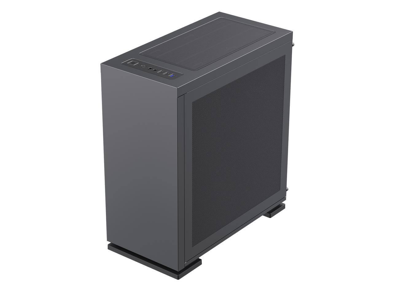 Alt View 5. GAMEMAX - Gamemax M60 Black Steel Micro ATX Tower USB3.0 Computer Case w/ Dual Mesh Side Panels - Black.