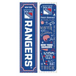 Evergreen Enterprises - New York Rangers 47" Double Sided Winter Leaner Fan Sign - Multicolor