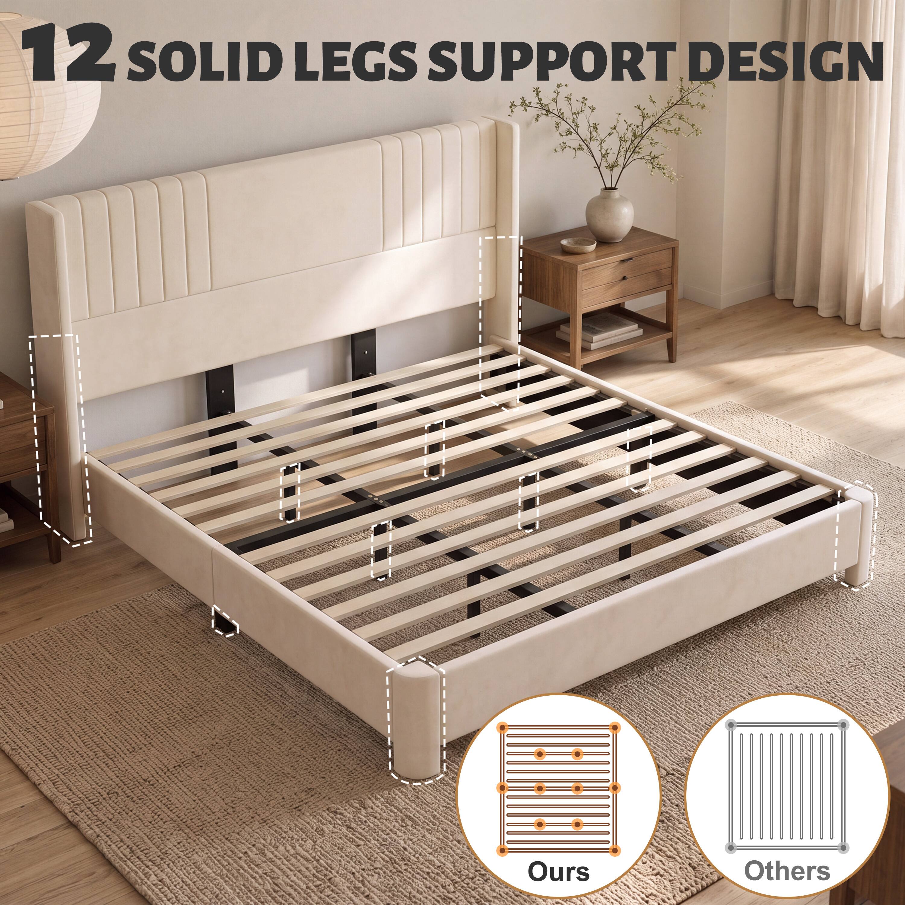 12 SOLID LEGS SUPPORT DESIGN

Ours
Others