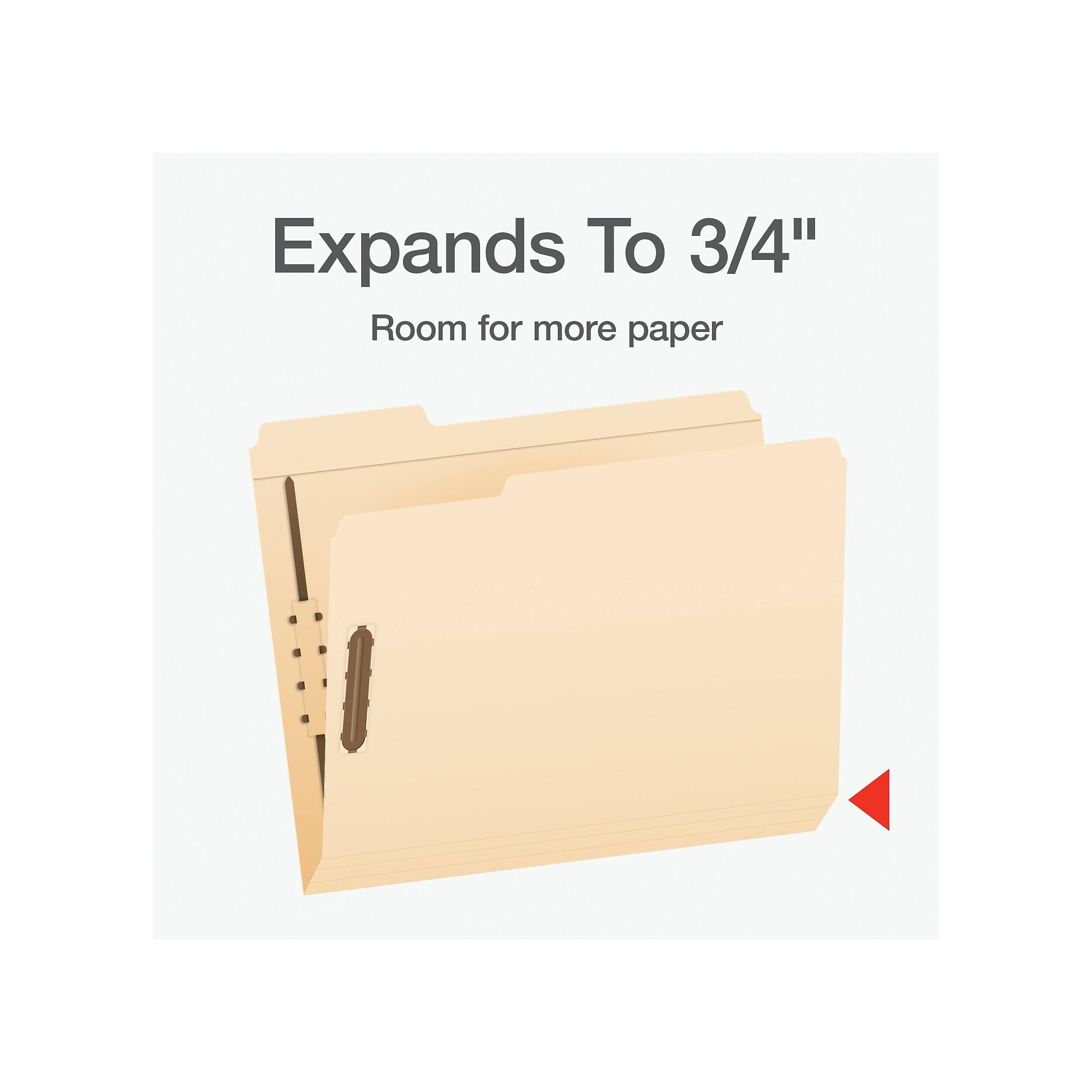 Expands To 3/4"  
Room for more paper