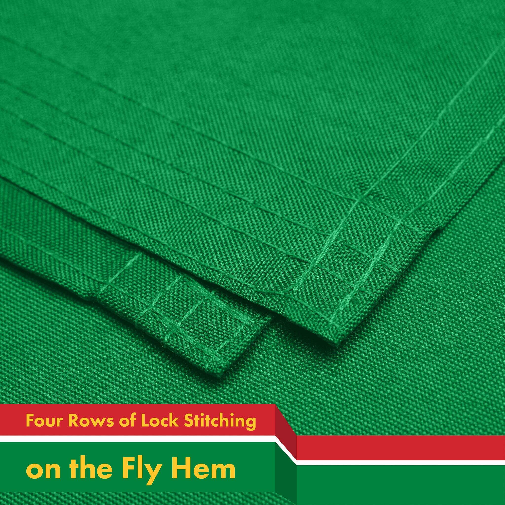 Four Rows of Lock Stitching on the Fly Hem