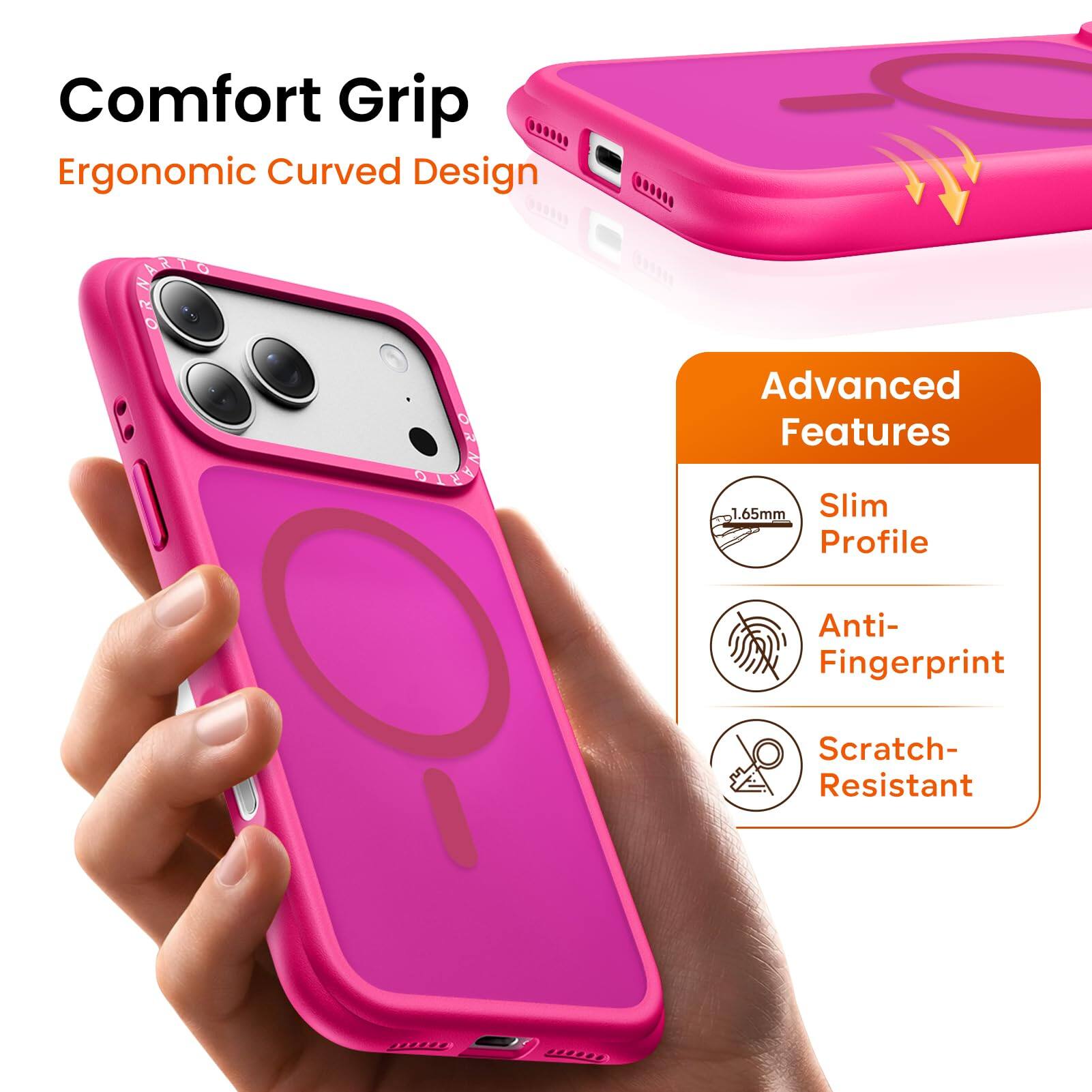 Comfort Grip  
Ergonomic Curved Design  

Advanced Features  
1.65mm Slim Profile  
Anti-Fingerprint  
Scratch-Resistant