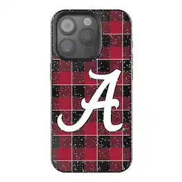 Keyscaper - NCAA - Alabama Crimson Tide Plaid iPhone Bling Case - 14 - Black