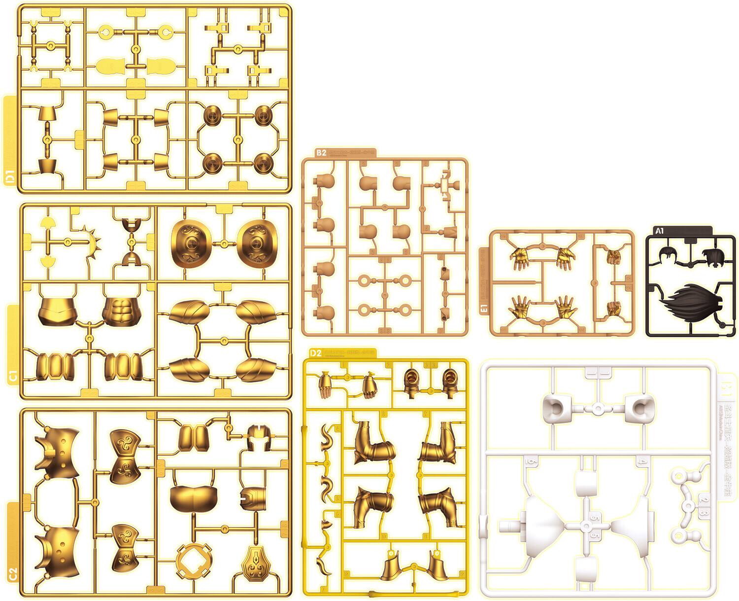 Alt View 4. PopMarket - Blokees - Saint Seiya - Champion Class - 06: Taurus Aldebaran Model Kit   - COLLECTIBLES - Multicolor.