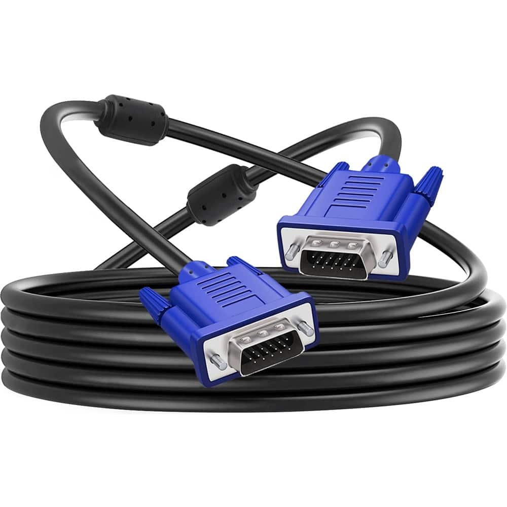 PARKER SLATER - VGA to VGA Monitor Cable – 15 Ft, HD15 Male-to-Male, Black
