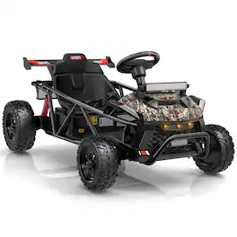 FIRST RIDE ON - 36V Ride-On Toy for Older Children Aged 6+, 400W Off-Road Vehicle, Up to 9 MPH, EVA Tyres, Electric Car for Children - Black Camo
