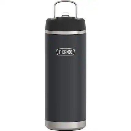 Front. Thermos - Thermos 32 oz. Icon Insulated Stainless Steel Water Bottle - Granite - Granite.