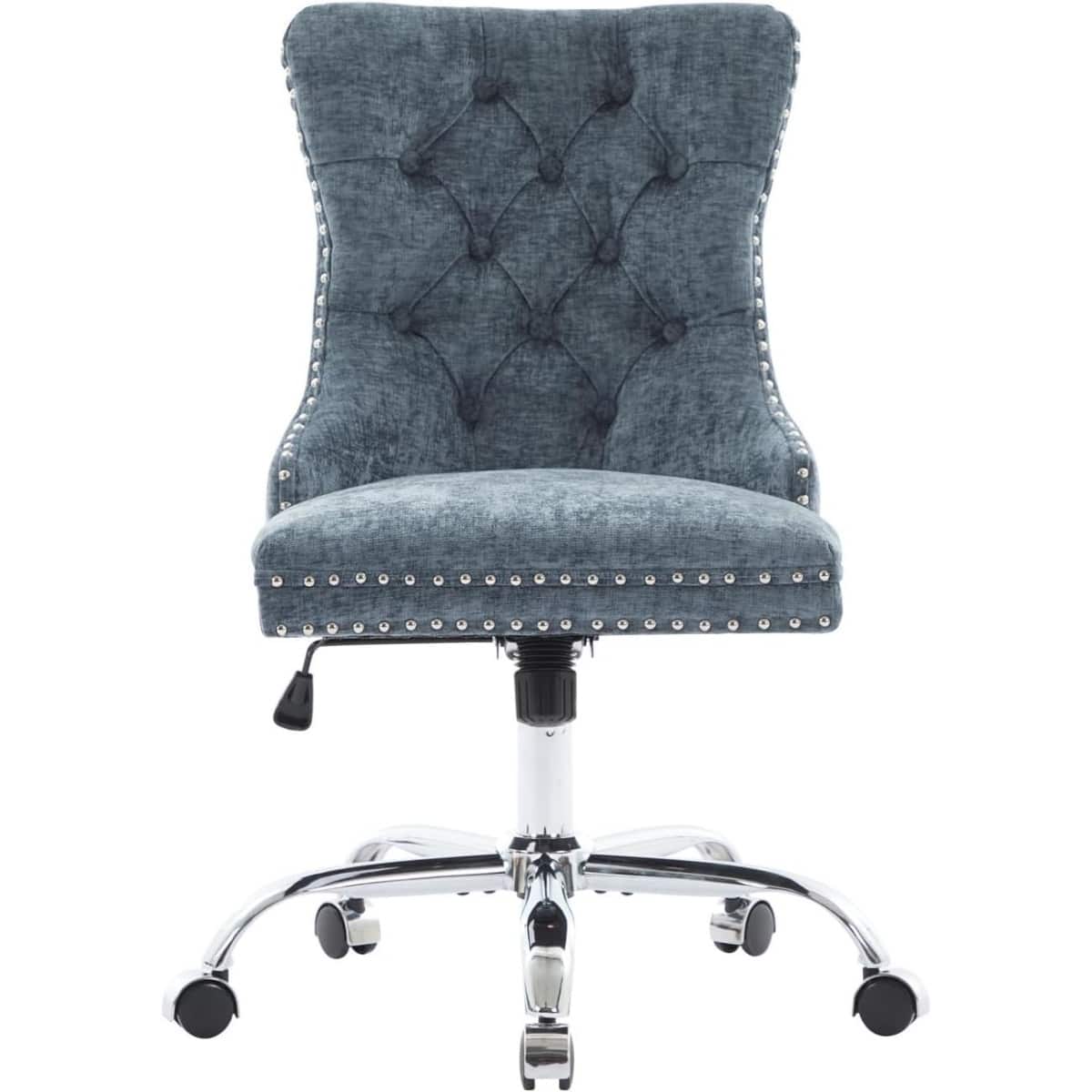 HTUTWOO - Office Chair with Adjustable Height & Tilt Back,360° Swivel Wheels,Comfortable Desk Chair,for Home Office,Bedroom - Blue