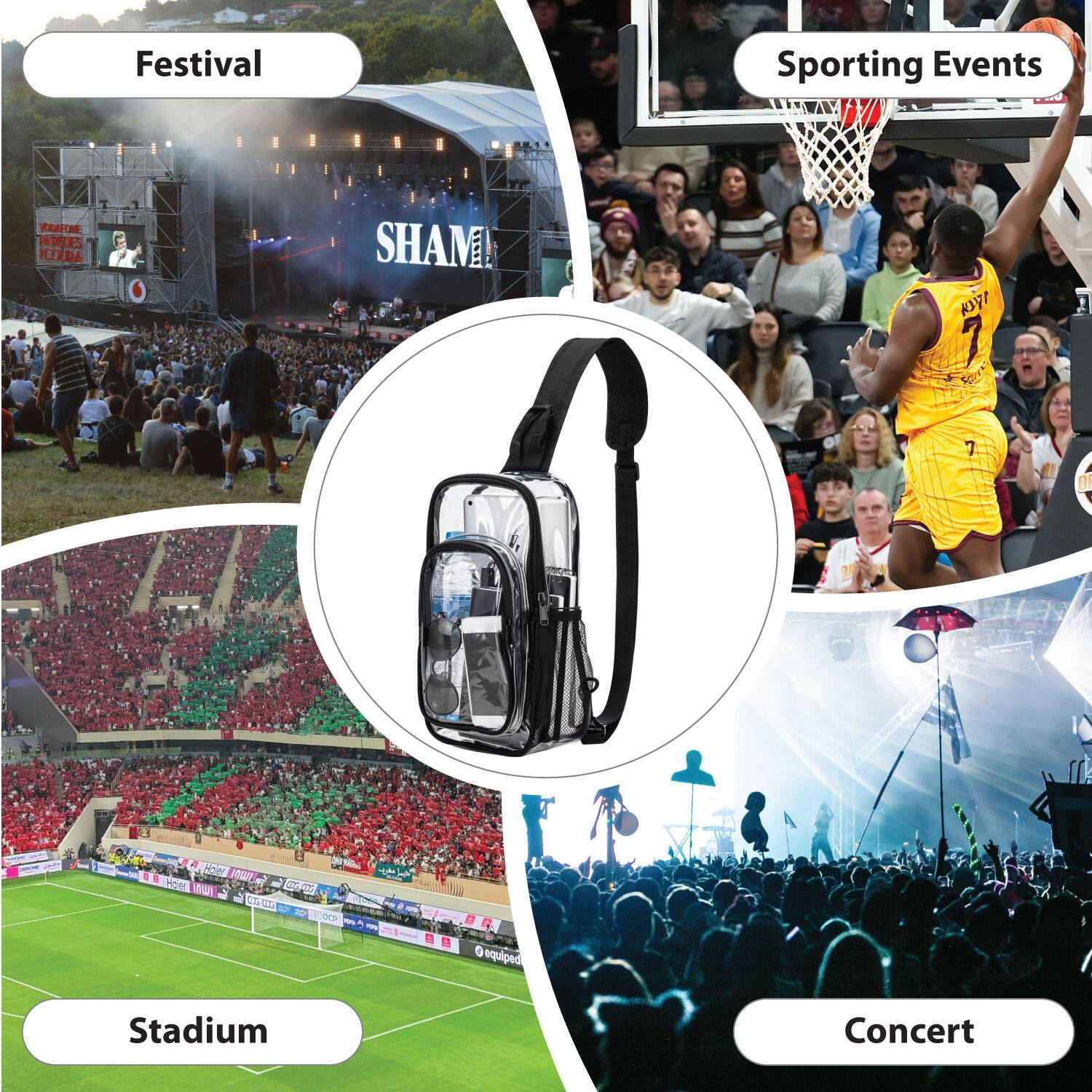 Festival  
Sporting Events  
Stadium  
Concert  

VOGATORE PADEDES ICDURA SHAM K3Y 7 1 7 ol bned POSAY L. D M - E P - a R equiped