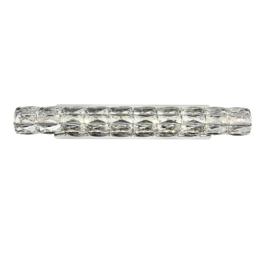 Angle. Elegant Lighting - Valetta Integrated Led Chip Light Chrome Wall Sconce Clear Royal Cut Crystal - Chrome.