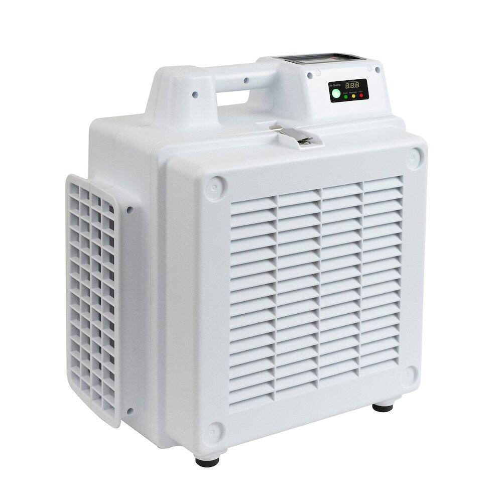 Left. XPOWER - 3 Stage Filtration HEPA Purifier System with PM2.5 Air Quality Sensor - White.