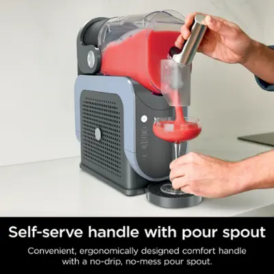 Ninja - SLUSHi Professional Frozen Drink Maker, 88 oz. Frozen Drink & Slushie Machine, 5 Preset Programs - Artic Blue & Gray