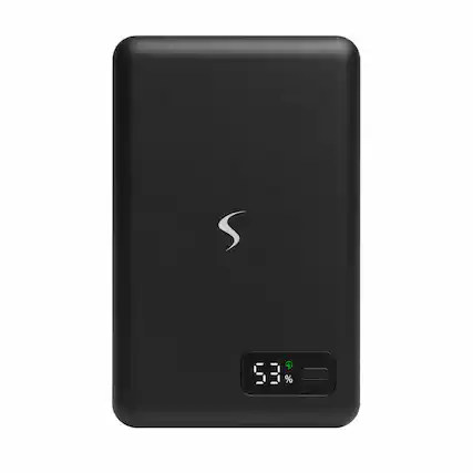 Front. Scapade - 5000 mAh MagPower Magnetic Qi v2.0 Portable Power Bank - Black.
