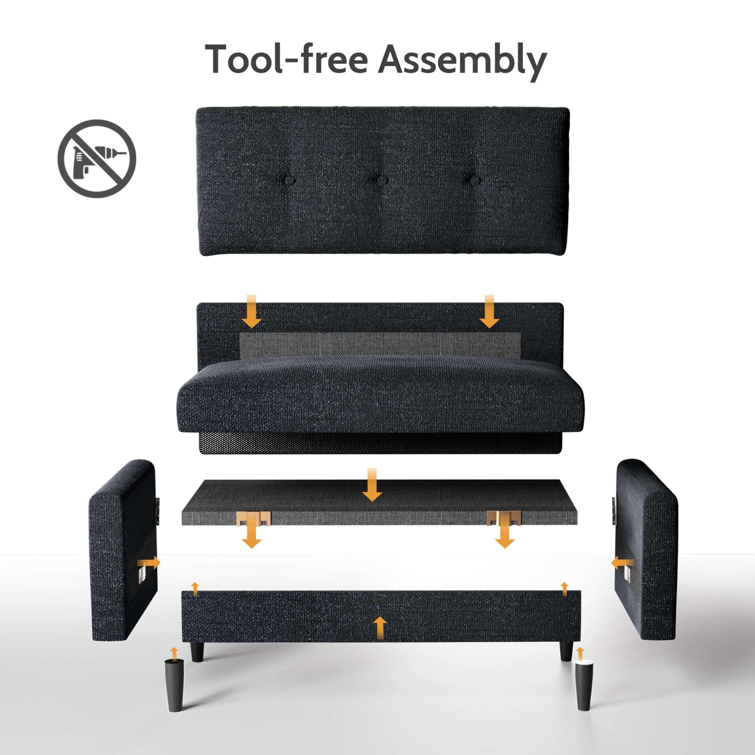 Tool-free Assembly

No tools required