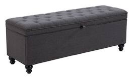Hivvago - Halifax Storage Bench - Gravel Gray