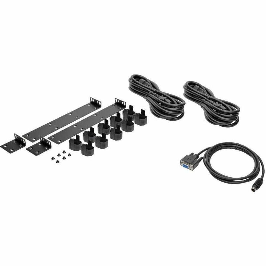 Alt View 4. Tripp Lite - Tripp Lite by Eaton PDU 1.44kW 120V Single-Phase ATS/Local Metered PDU - 8 NEMA 5-15R Outlets Dual 5-15P Inputs 12 ft. - Black.