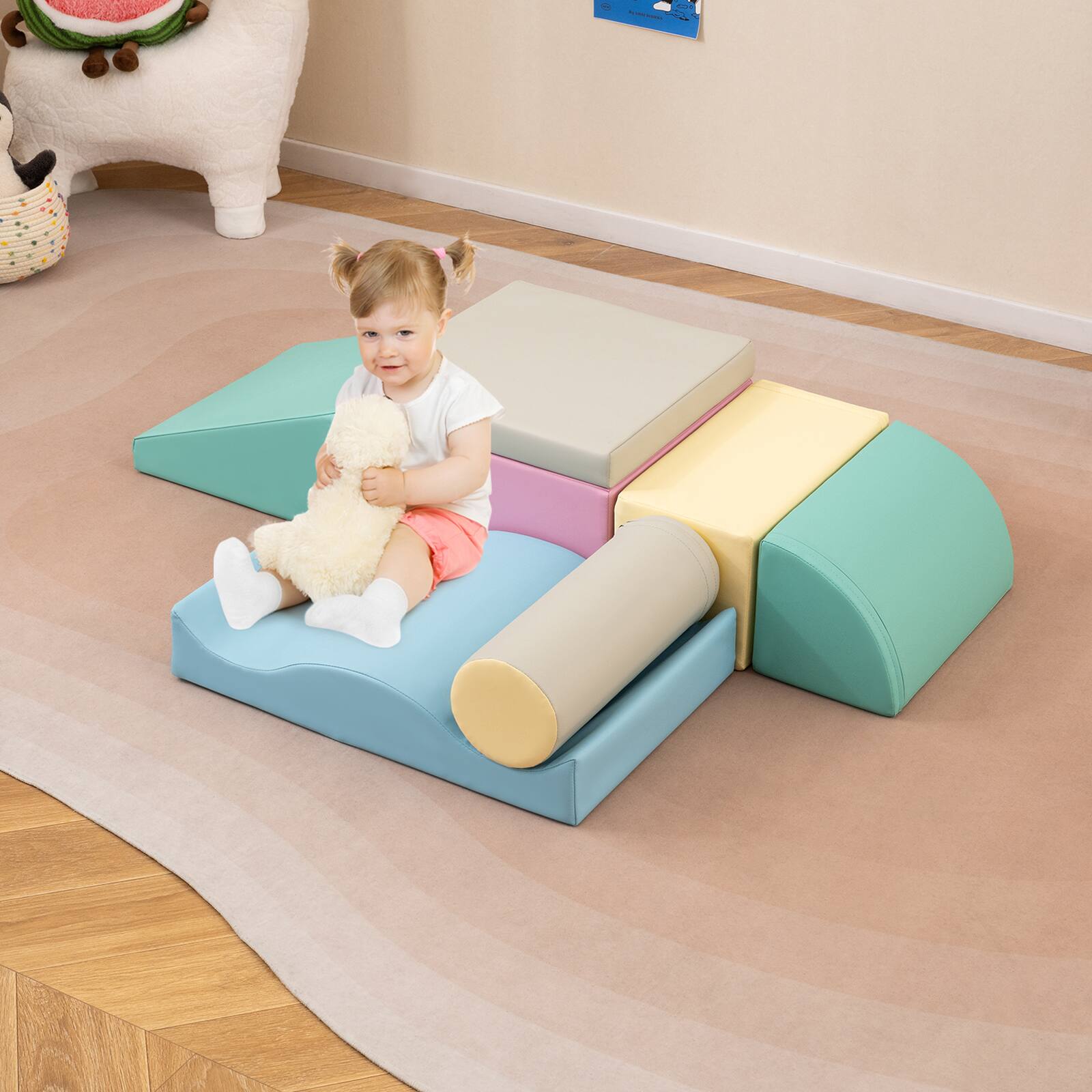 Alt View 3. Gymax - Gymax 7PCS Climb & Crawl Activity Play Set w/Zippered Cover for Toddler Multi-Color - Multicolor.