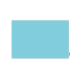 Ghent - 2'x3' Harmony Magnetic Glass Board, Colors - Square Corners - 4 Rare Earth Magnets, 4 Markers and Eraser - Blue