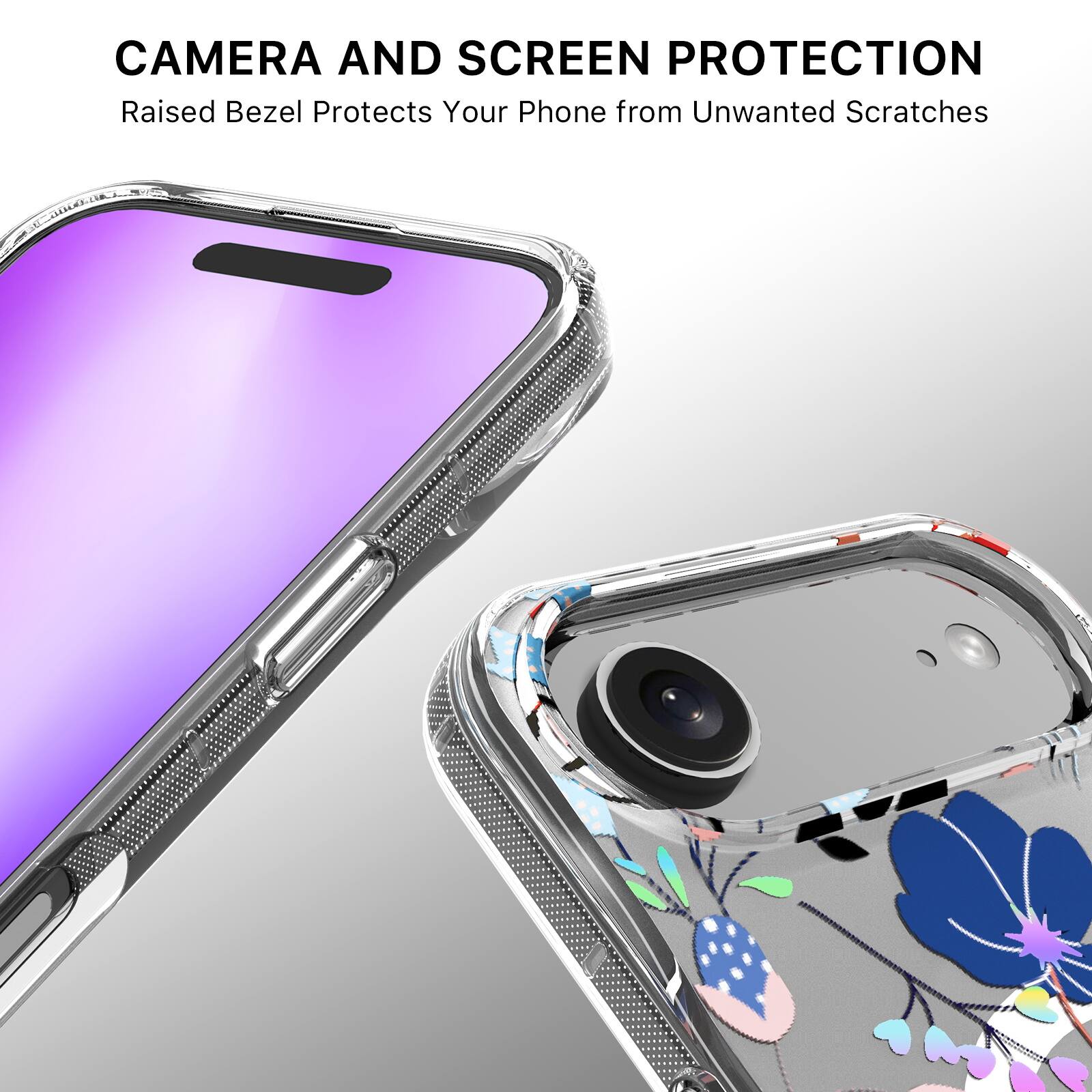 CAMERA AND SCREEN PROTECTION  
Raised Bezel Protects Your Phone from Unwanted Scratches