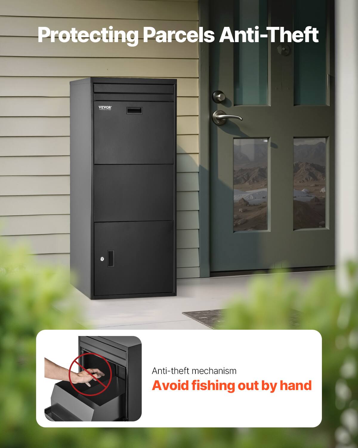 Protecting Parcels Anti-Theft, VEVOR, Anti-theft mechanism, Avoid fishing out by hand