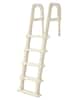 Front. VEVOR - Swimming Pool Ladder, 75°Inclined 5-Step Double Handrails Stair, Non-slip Heavy Duty Steps, Load Capacity 300 lb - White.