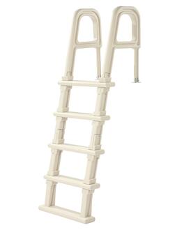 VEVOR - Swimming Pool Ladder, 75°Inclined 5-Step Double Handrails Stair, Non-slip Heavy Duty Steps, Load Capacity 300 lb - White