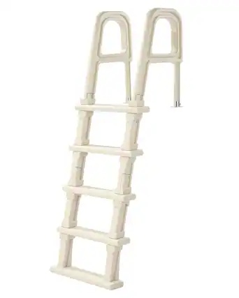Front. VEVOR - Swimming Pool Ladder, 75°Inclined 5-Step Double Handrails Stair, Non-slip Heavy Duty Steps, Load Capacity 300 lb - White.