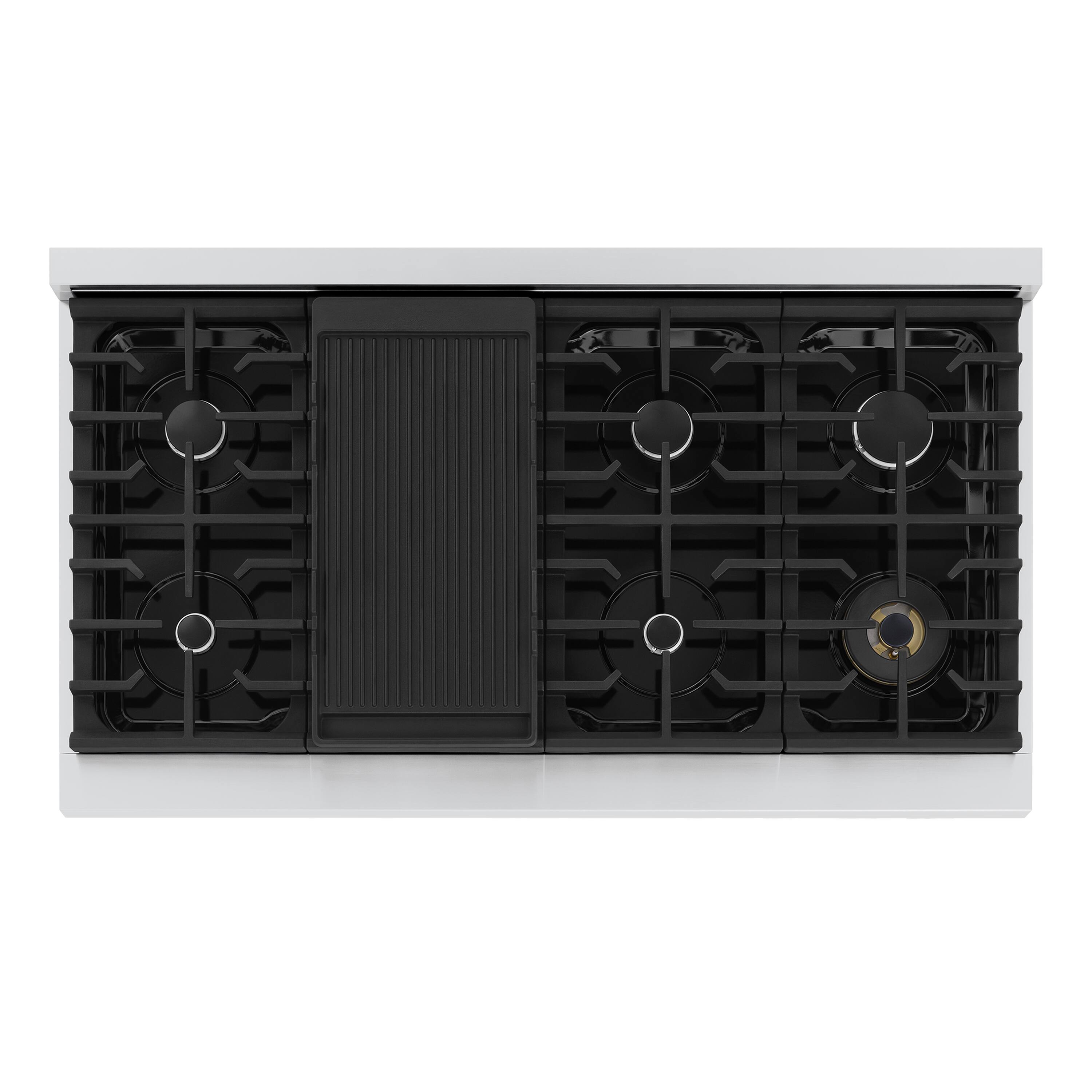 Alt View 13. ZLINE - 48 in. 6.7 cu. ft. Marino Freestanding Double Oven Gas Range with 8 Burner Cooktop and Convection Gas Oven - Stainless Steel.
