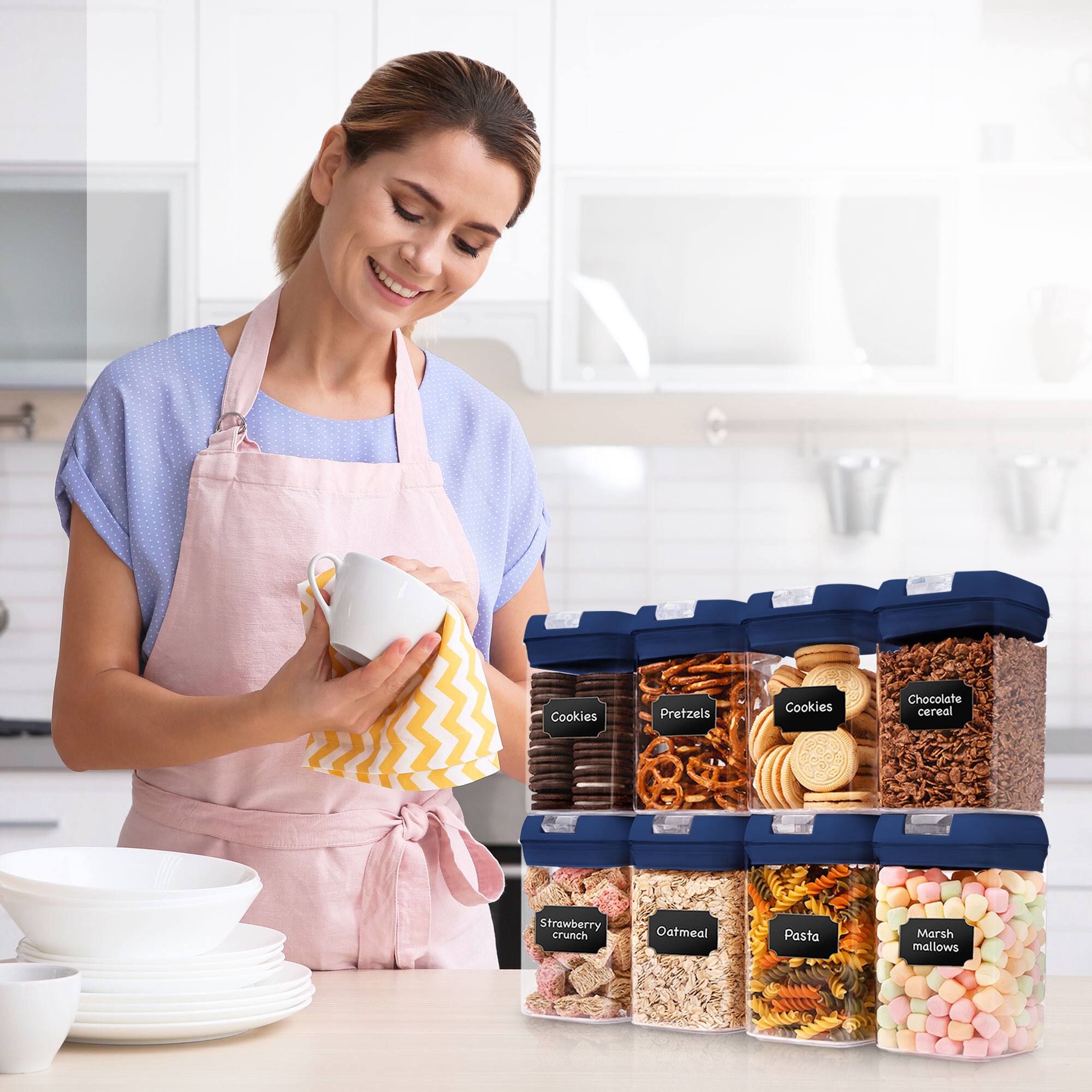 Cookies  
Pretzels  
Cookies  
Chocolate cereal  
Strawberry crunch  
Oatmeal  
Pasta  
Marshmallows