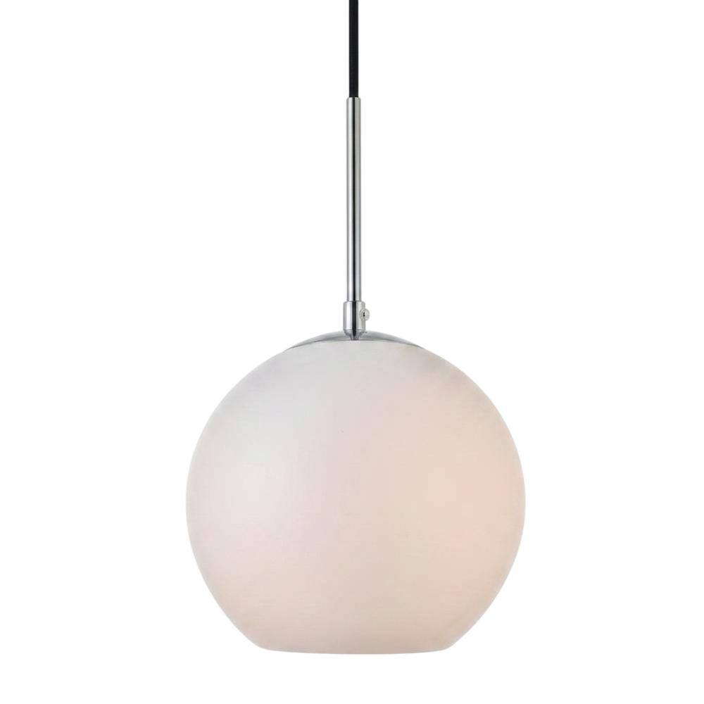 Living District - Baxter 1 Light Chrome Pendant With Frosted White Glass - Chrome And Frosted White price history on PriceWatchPro