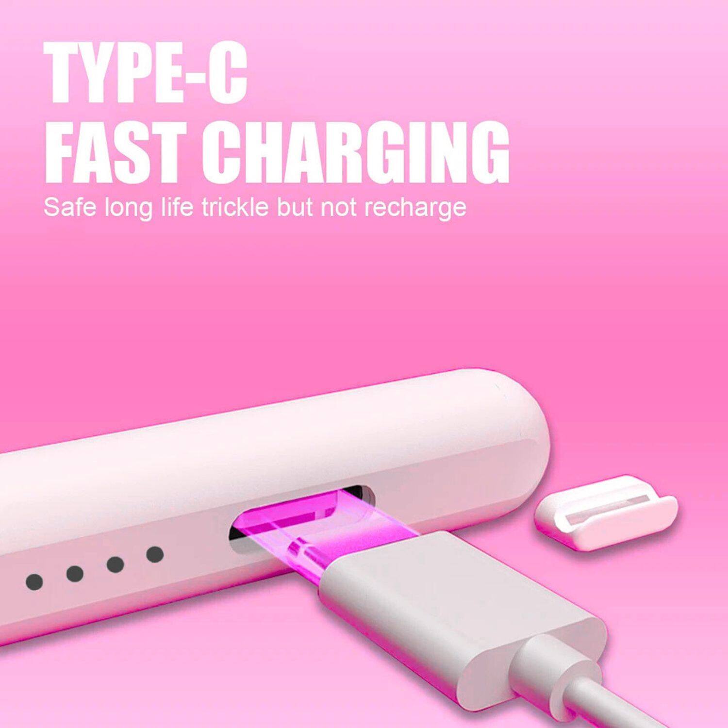 TYPE-C FAST CHARGING  
Safe long life trickle but not recharge