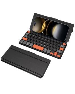 TECH SAFARI - Universal Mini Wireless Compact With Navigation Keys & Any-angle Stand For Android ios windows Dual - Orange