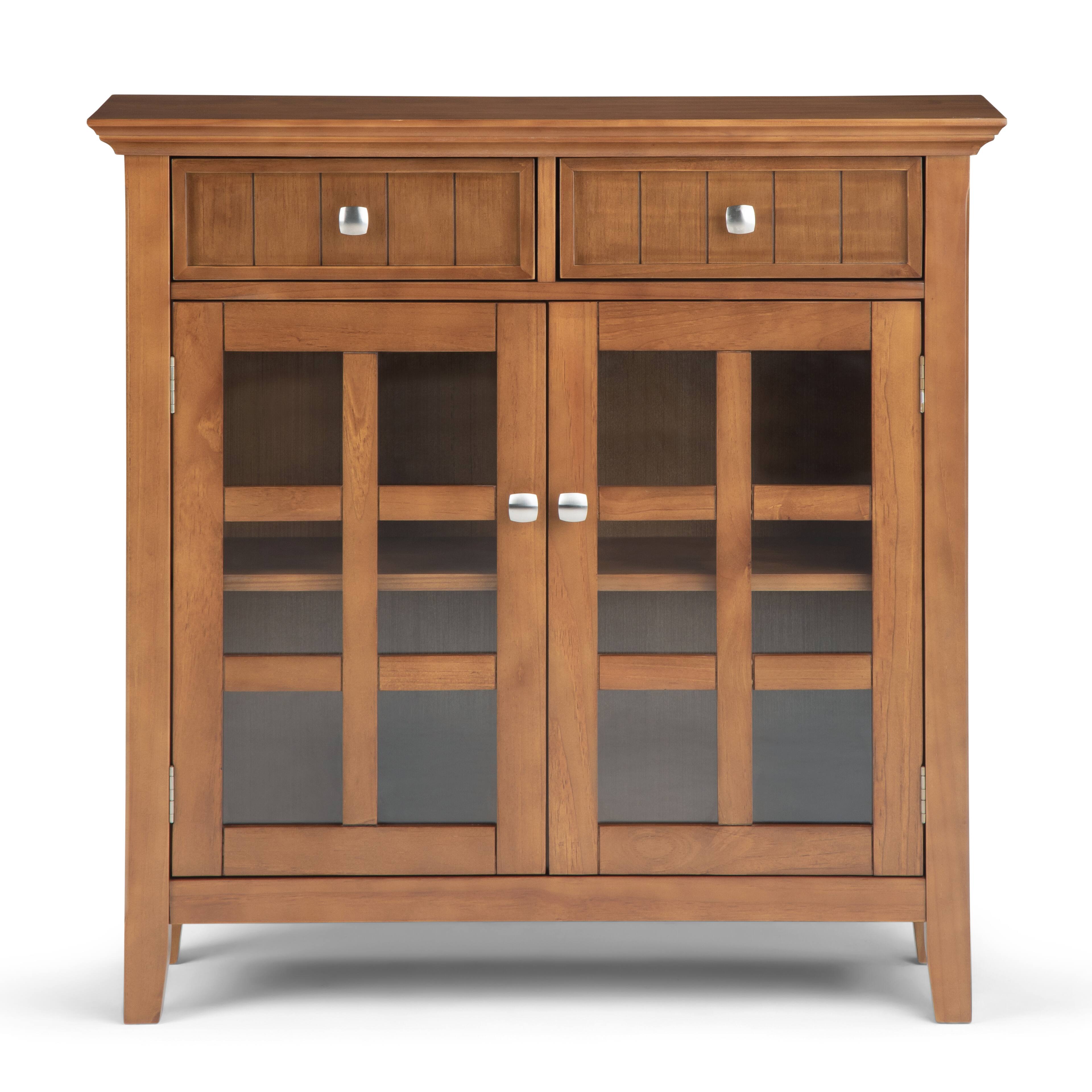 Alt View 11. Simpli Home - Acadian Entryway Storage Cabinet - Light Golden Brown.