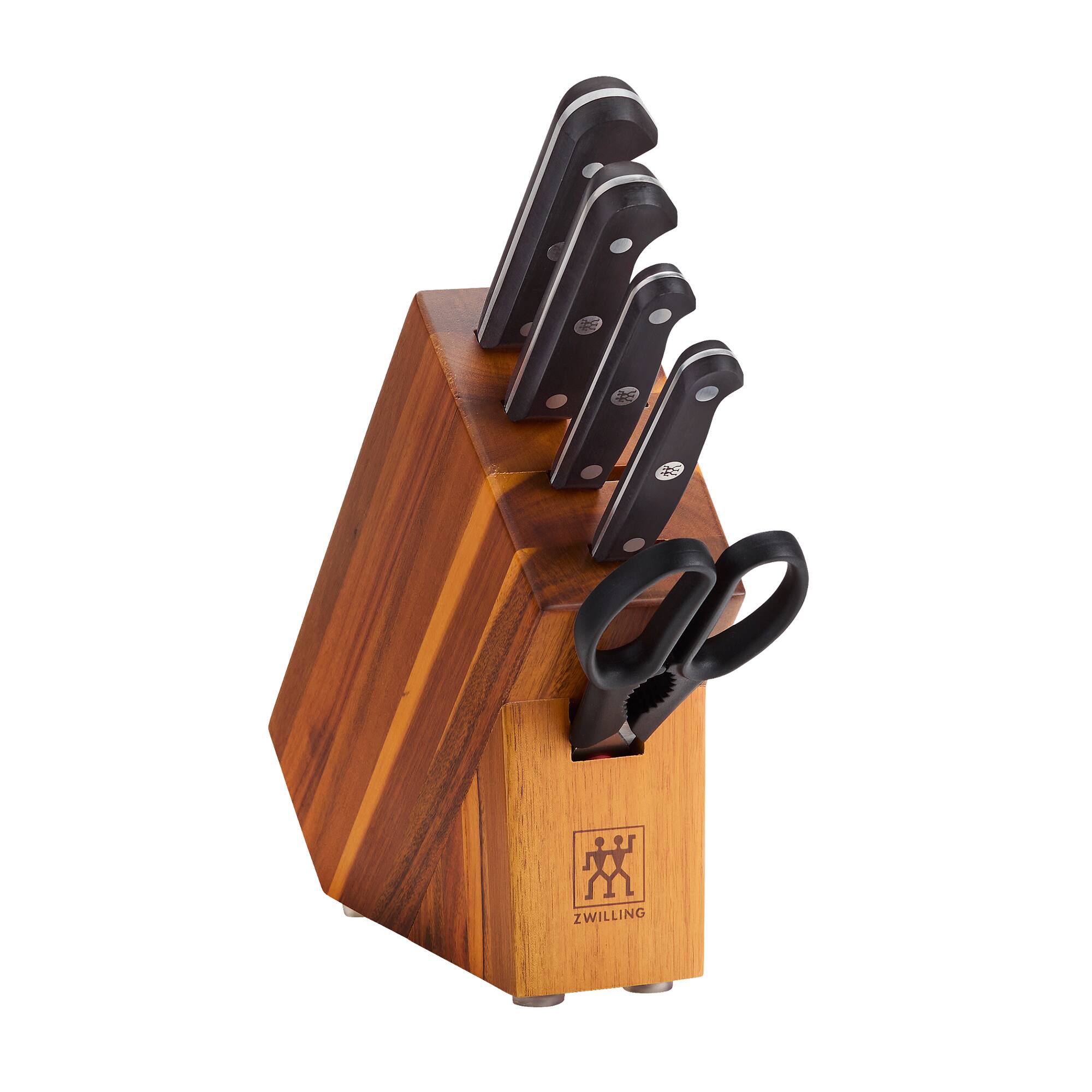 Alt View 5. ZWILLING - ZWILLING Gourmet 6-pc Knife Block Studio Set - Acacia - Acacia.