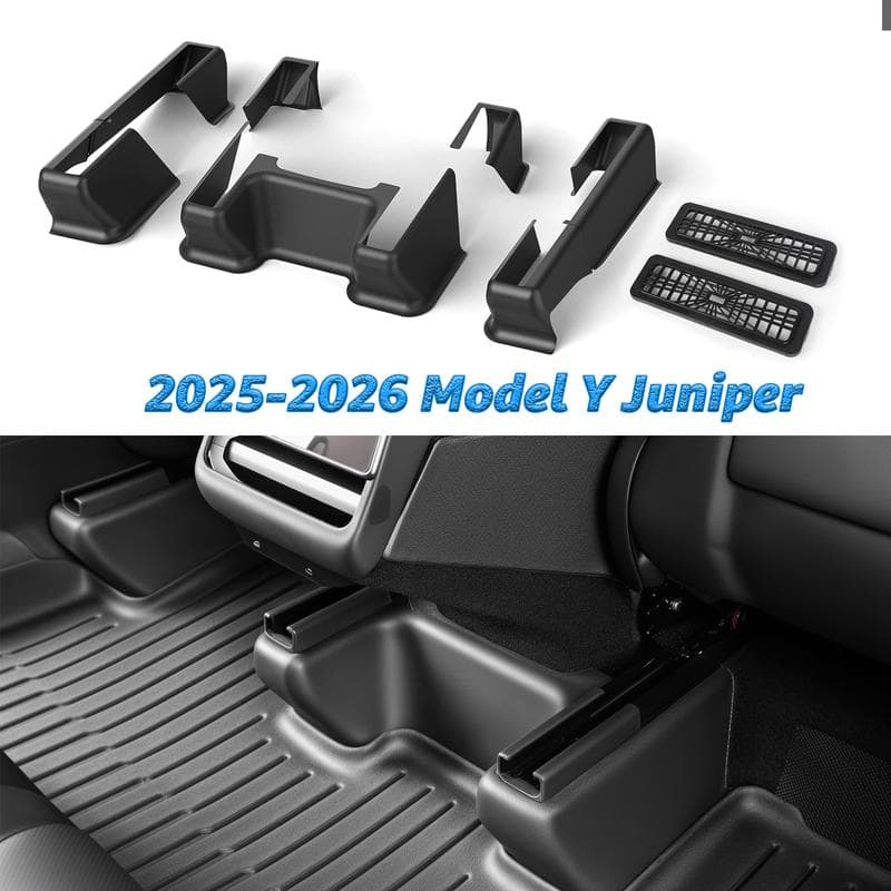 TopFit - for Tesla Model Y Juniper (2025-2026) Under Seat Protector Seat Track Covers Protection Kick Kit 7 PCS Accessories - Black price history on PriceWatchPro