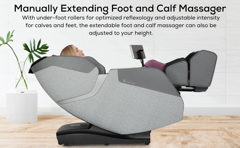 Manually Extending Foot and Calf Massager

With under-foot rollers for optimized reflexology and adjustable intensity for calves and feet, the extendable foot and calf massager can also be adjusted to your height.