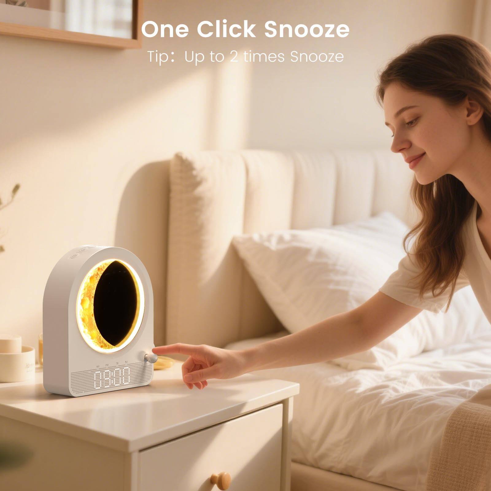 One Click Snooze  
Tip: Up to 2 times Snooze