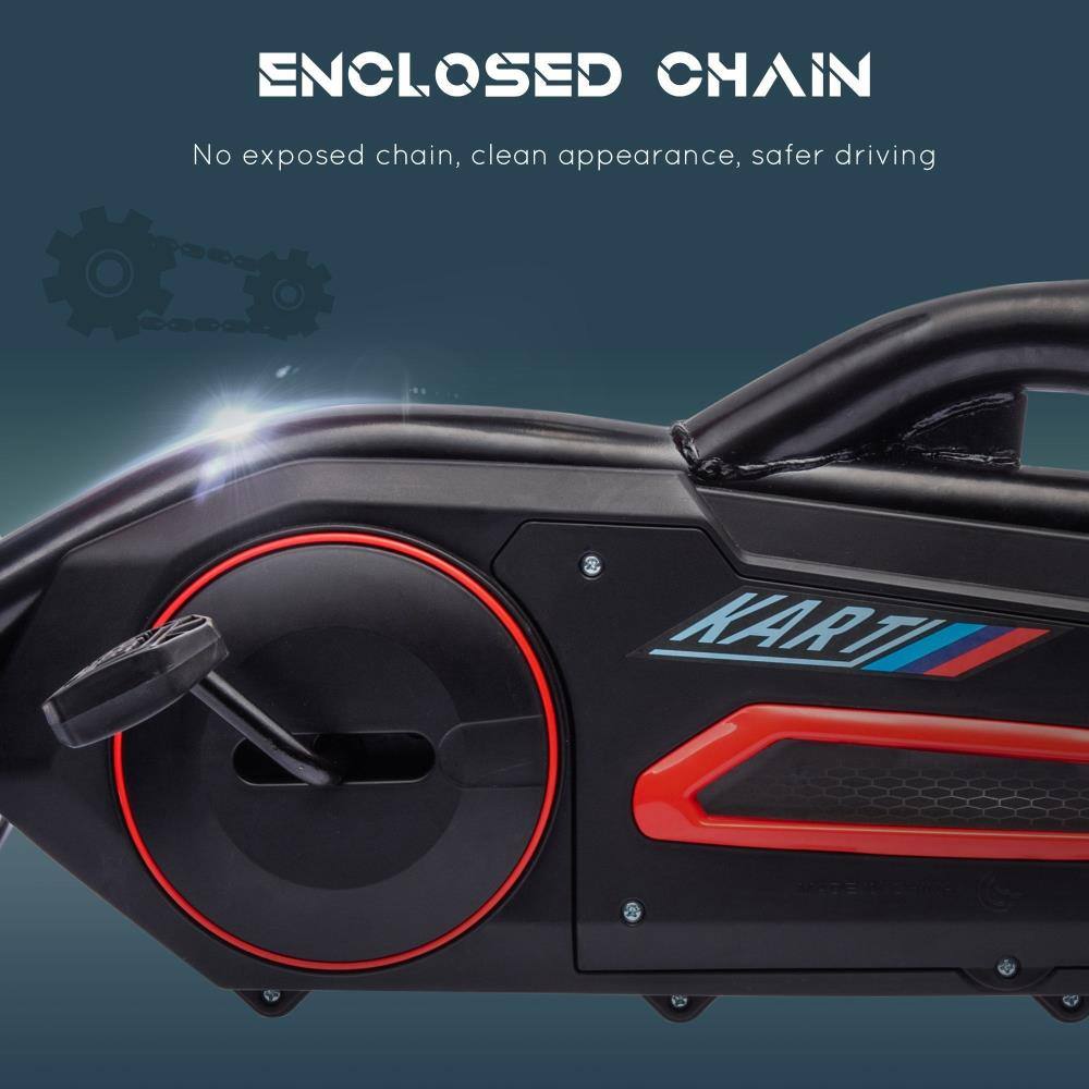ENCLOSED CHAIN  
No exposed chain, clean appearance, safer driving