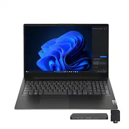 Lenovo - Upgraded - V15 Gen 5 15.6" FHD Laptop,Intel Core 7 240H,32GB RAM,4TB SSD+1TB Dock Set,Intel Graphics,Win 11 - Black