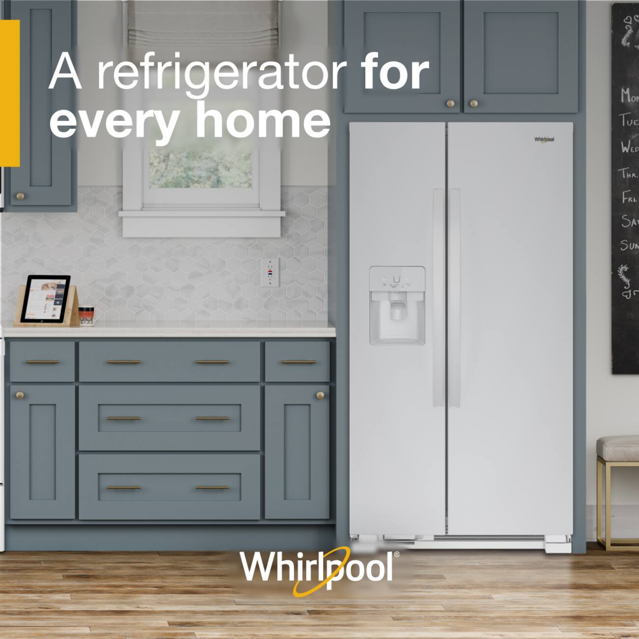 Whirlpool 36 in. Wide 21 cu. ft. Side by Side Refrigerator with