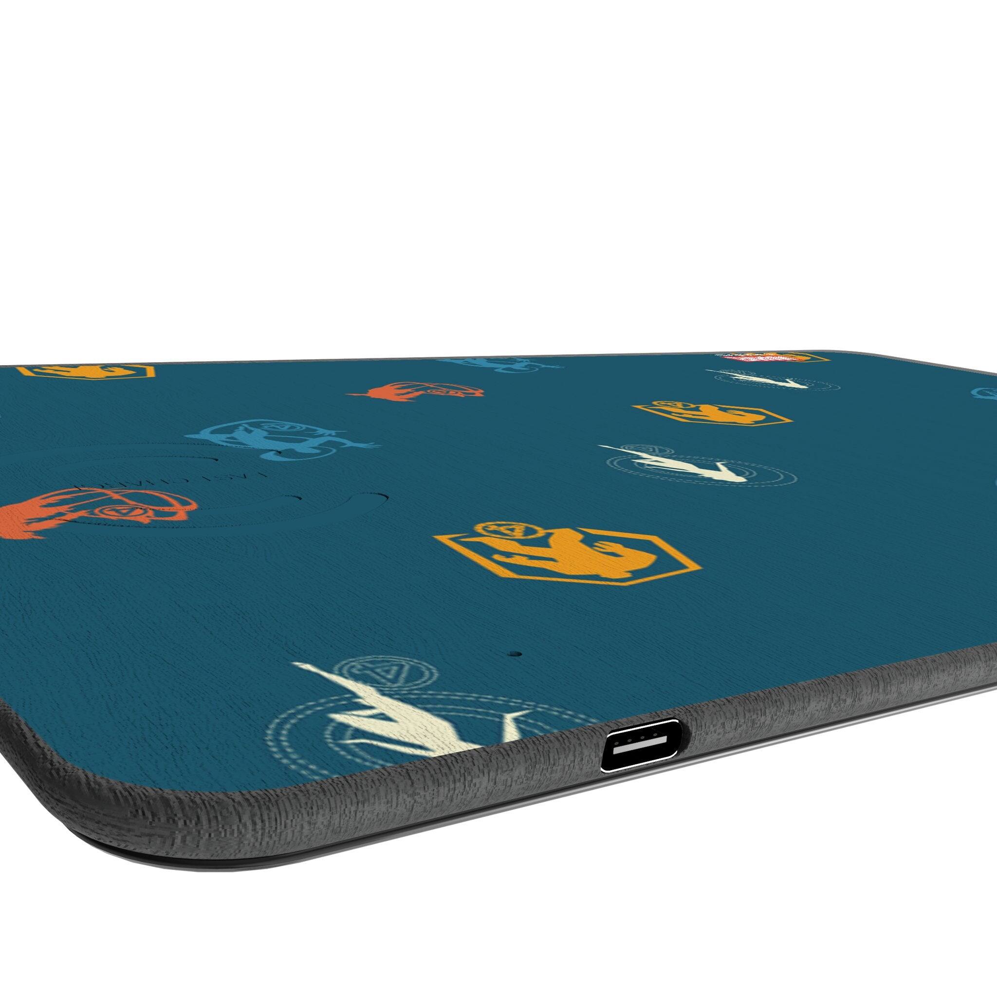 Left. Keyscaper - Marvel Pattern 2 15-Watt Wireless Charger and Mouse Pad - Fantastic Four.