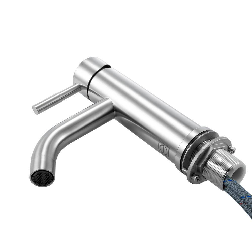 Alt View 2. Elegant Kitchen and Bath - Victor Single Hole Single Handle Bathroom Faucet in Brushed Nickel - Brushed Nickel.