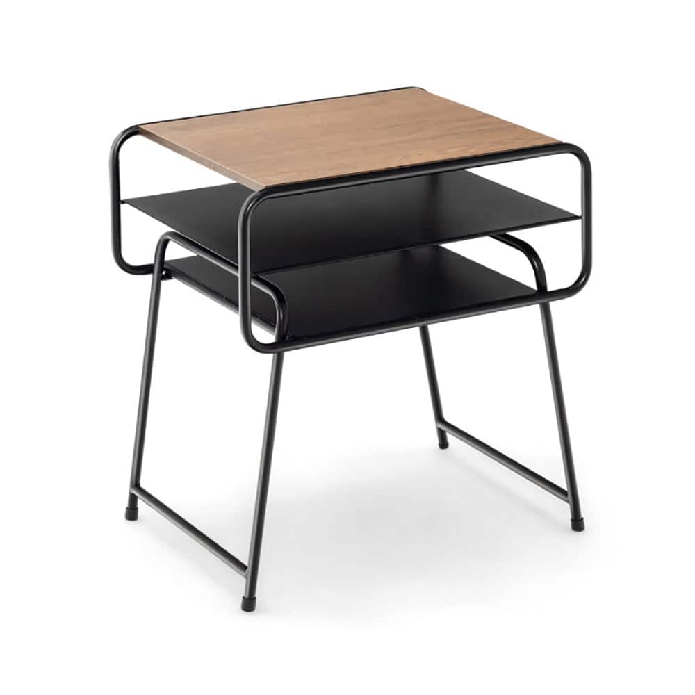 Kadyn - 3-tier Compact Side End Table with Storage Shelf-Coffee, Nightstand Small Side Table, End Table for Bedroom Living Room - Brown