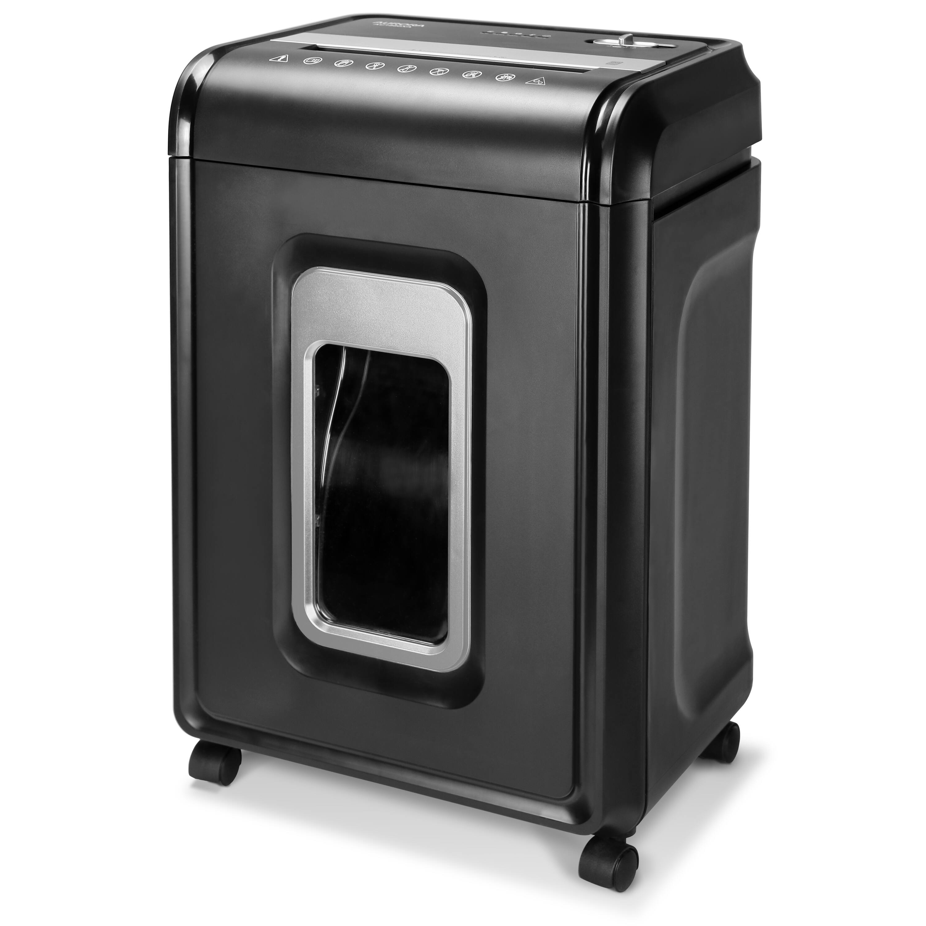 Angle. Aurora - Aurora AU2260XA Heavy Duty Anti-Jam 22-Sheet Crosscut Shredder/60 Min/ 7-Gallon Pullout Basket - Black.