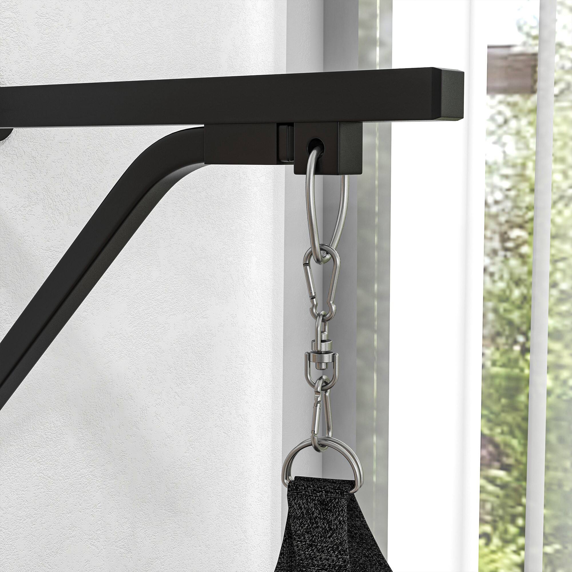 Alt View 4. Soozier - Soozier Unfilled Punching Bag for Adults, Heavy Bag Wall Mount Set with Bracket, Boxing Gloves - Black.