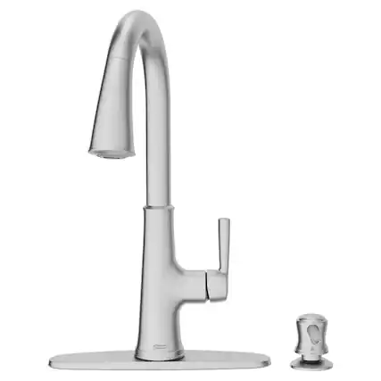 Front. American Standard - American Standard Maven One Handle Stainless Steel Pull-Down Kitchen Faucet - Stainless Steel.
