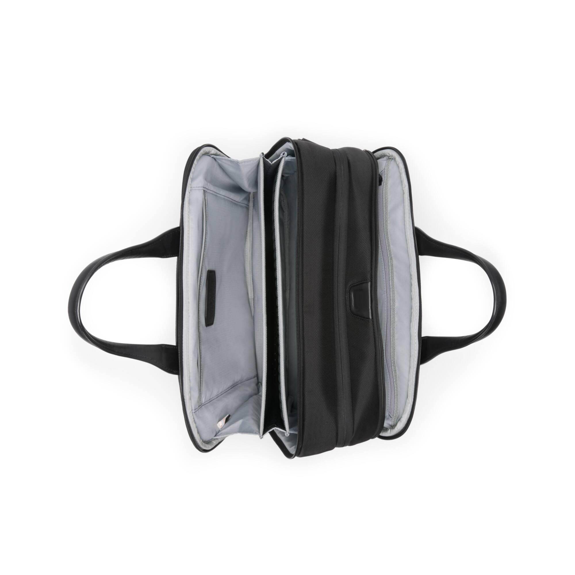 Left. TUMI - Alpha Medium Expandable Briefcase - Black.