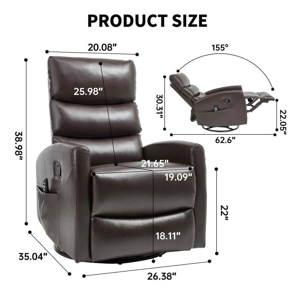 PRODUCT SIZE

- Width: 38.98"
- Depth: 35.04"
- Height: 30.31"
- Seat Height: 19.09"
- Seat Depth: 21.65"
- Armrest Height: 25.98"
- Back Height: 20.08"
- Reclining Angle: 155°
- Reclining Distance: 62.6"
- Footrest Height: 22.05"
- Footrest Width: 22"
- Overall Width: 38.98"
- Overall Depth: 35.04"
- Overall Height: 30.31"